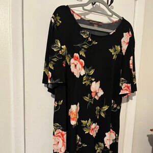 ALEXANDRIA + OAK BLACK FLORAL DRESS SZ 2X